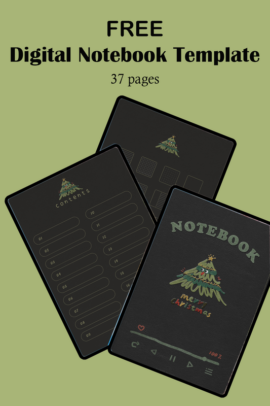 Christmas Digital Notebook Template