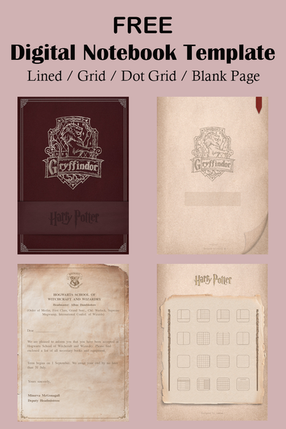 Harry Potter Digital Notebook Template