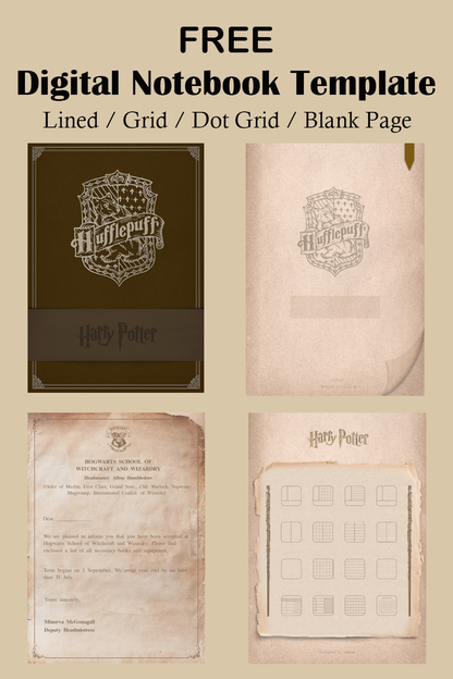 Harry Potter Digital Notebook Template