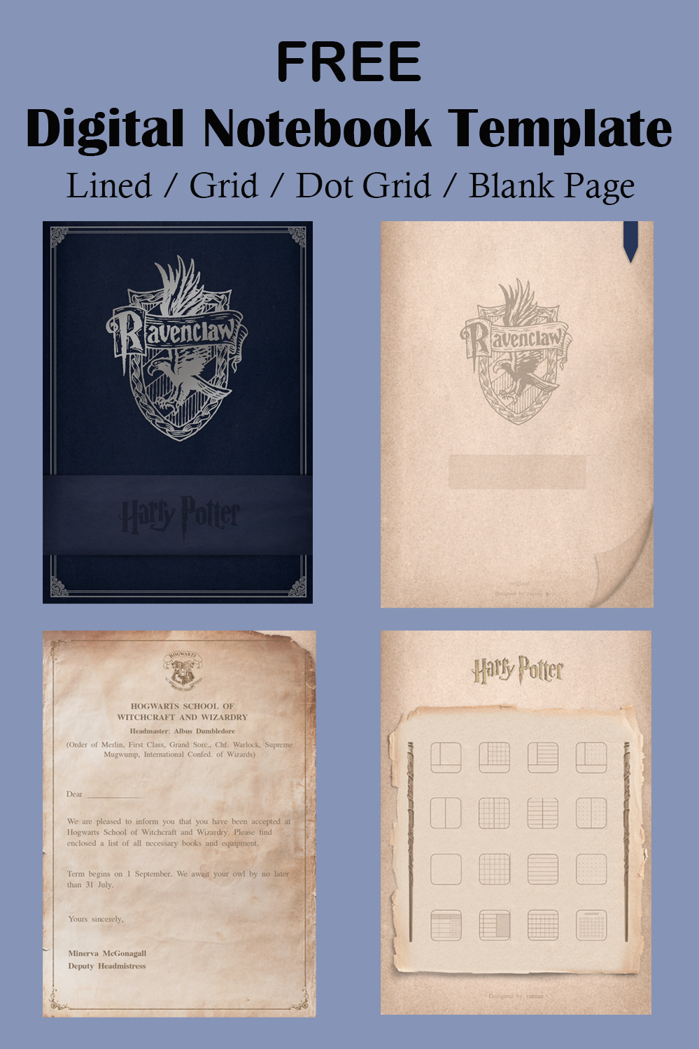 Harry Potter Digital Notebook Template
