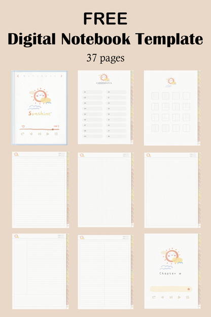 Nature Digital Notebook Template