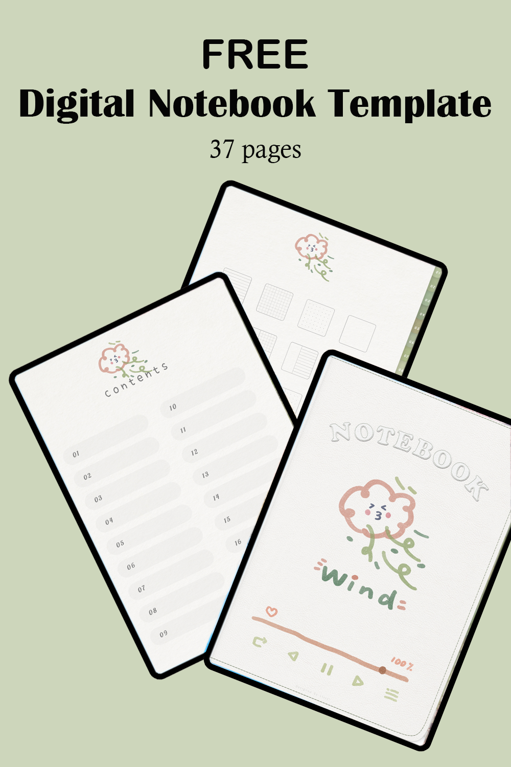 Nature Digital Notebook Template